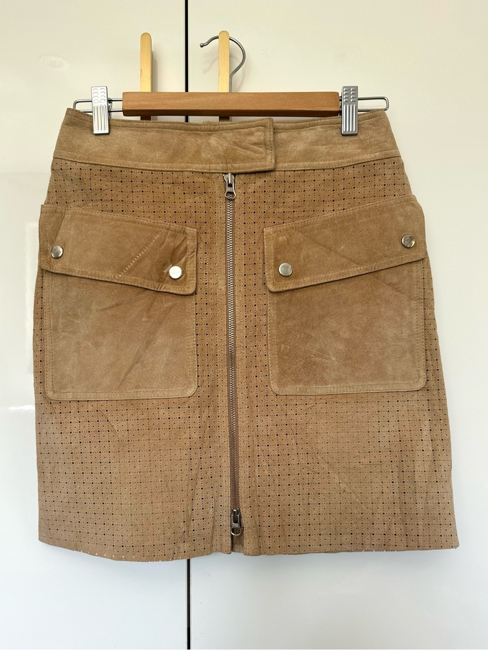 Marc Jacobs Tan Suede Leather Mini Skirt small